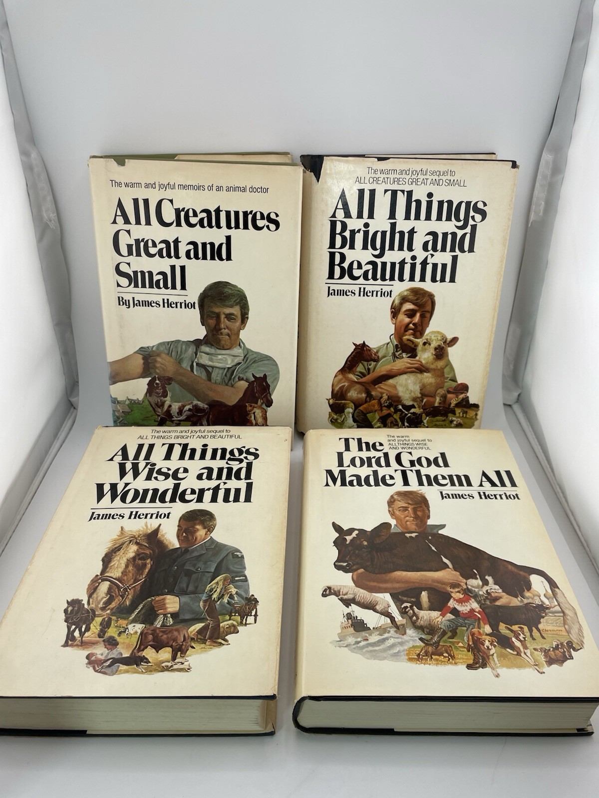 James Herriot Lot Of 4 HC/DJ All Creatures / Things / God Made Them All